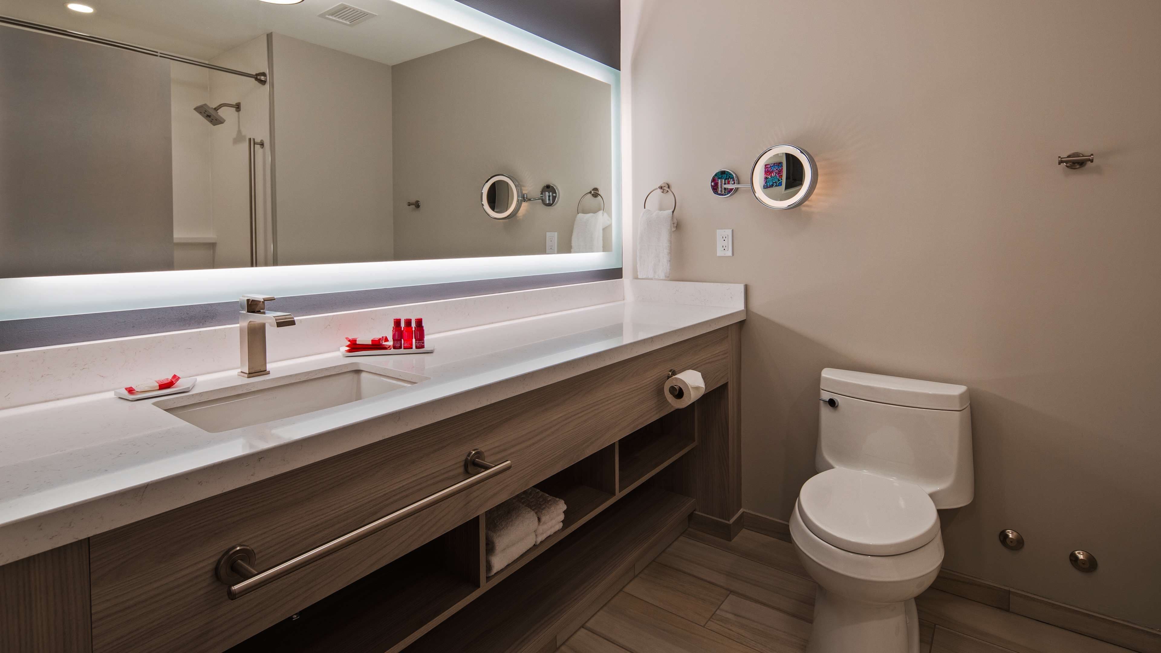 free toiletries, hair dryer, towels, soap