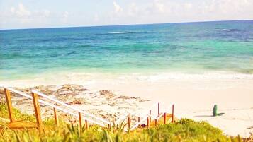 Private beach, white sand