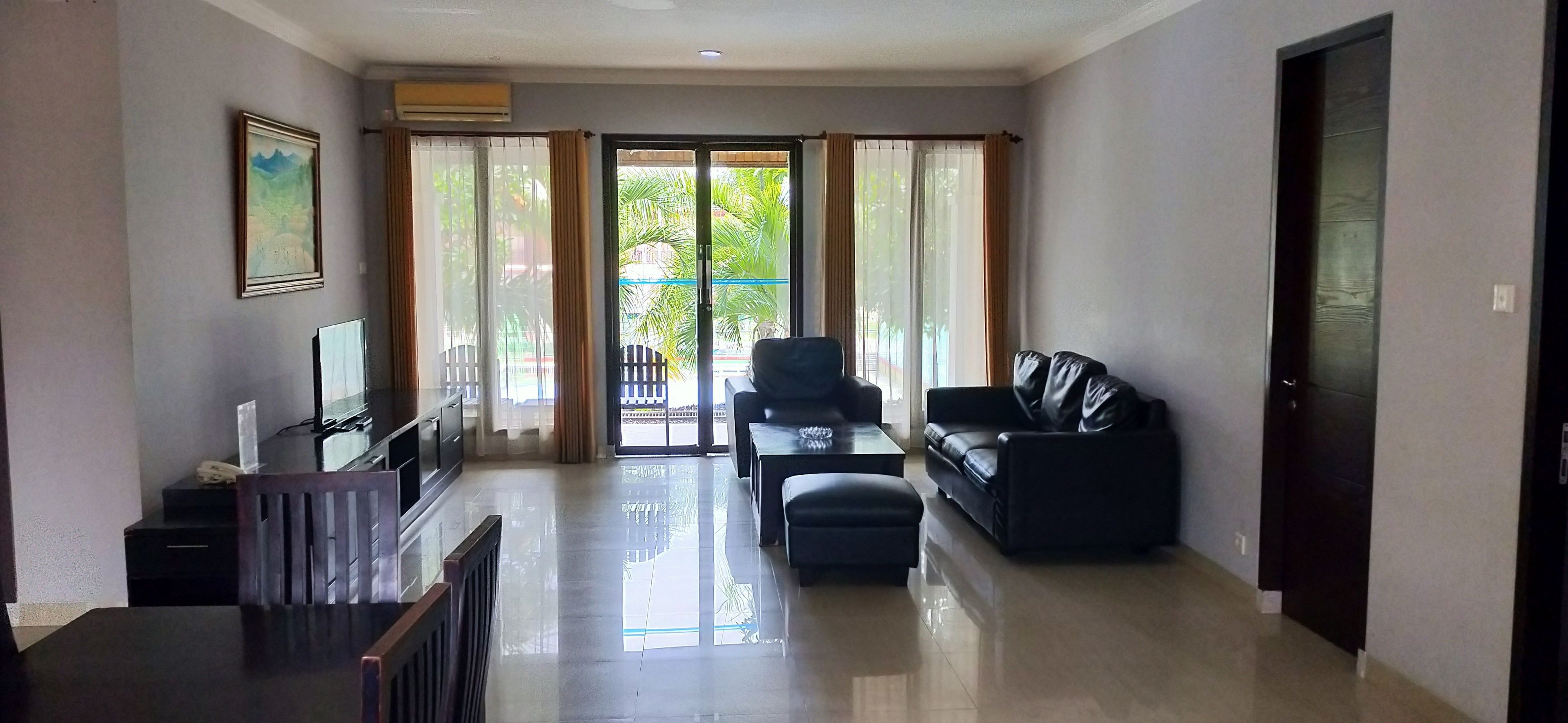 Two Bed Rooms Villa | Living room | 32-inch LED TV with satellite channels, TV