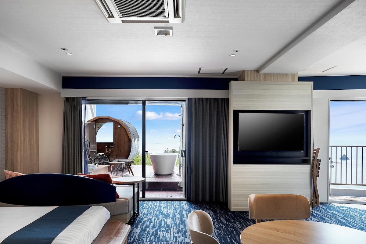 Kahden hengen luksushuone (kaksi sänkyä), tupakointi kielletty (Open-air hot spring and Sauna) | Huoneen varustelu