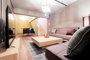 Apartment | Living area | Flat-screen TV - at TENCHA 01 (Osaka)