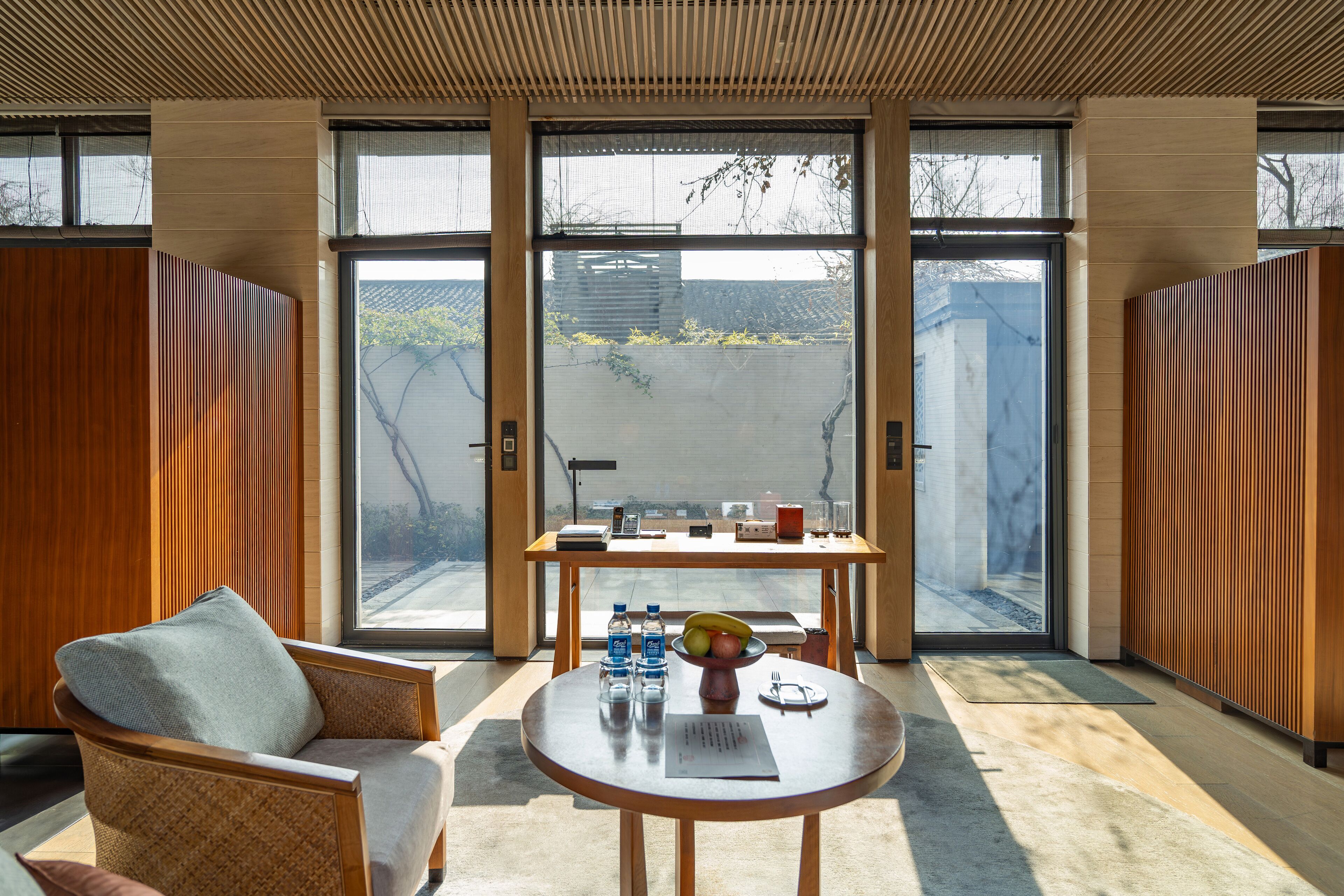 Courtyard Pavilion | Living area | TV, heated floors