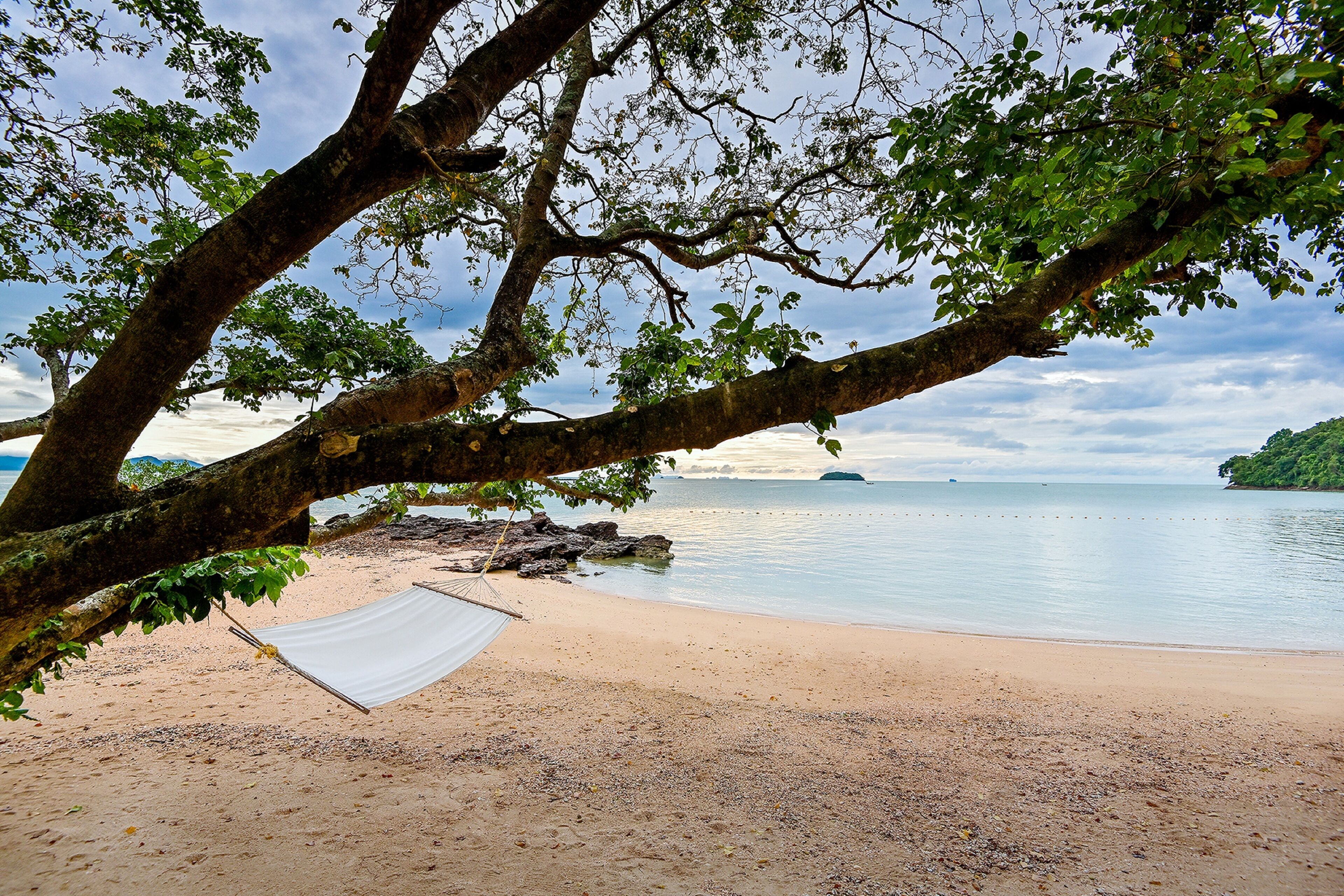 private beach, white sand, beach bar