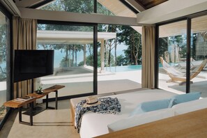 Four-Bedroom Seaview Pool Villa with Round-Trip Boat Transfer | Hypo-allergenic bedding, minibar, in-room safe, individually furnished - Island Escape Burasari (Maprao Island)