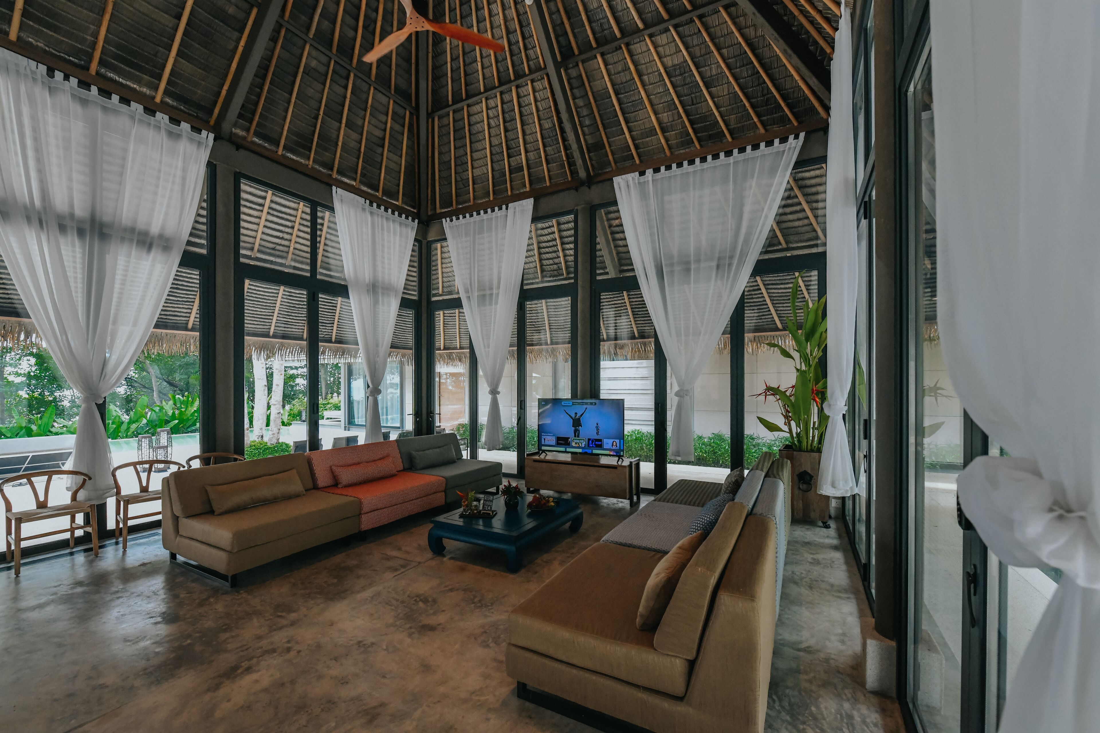Villa, 4 slaapkamers, privézwembad, uitzicht op zee (Round-Trip Boat Transfer) | Kamervoorziening
