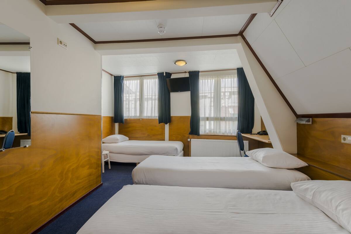 Hypo-allergenic bedding available, in-room safe, desk, laptop workspace