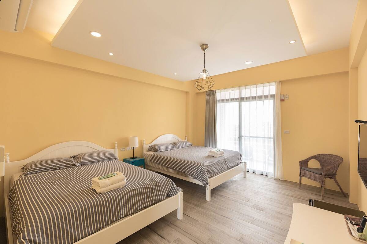 Desk, blackout curtains, free WiFi, bed sheets