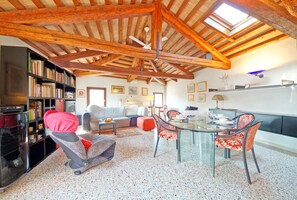 Duplex, 2 Bedrooms, Canal View, Garden Area | Living area | Flat-screen TV - DolceVita Apartments N. 245 (Venice)
