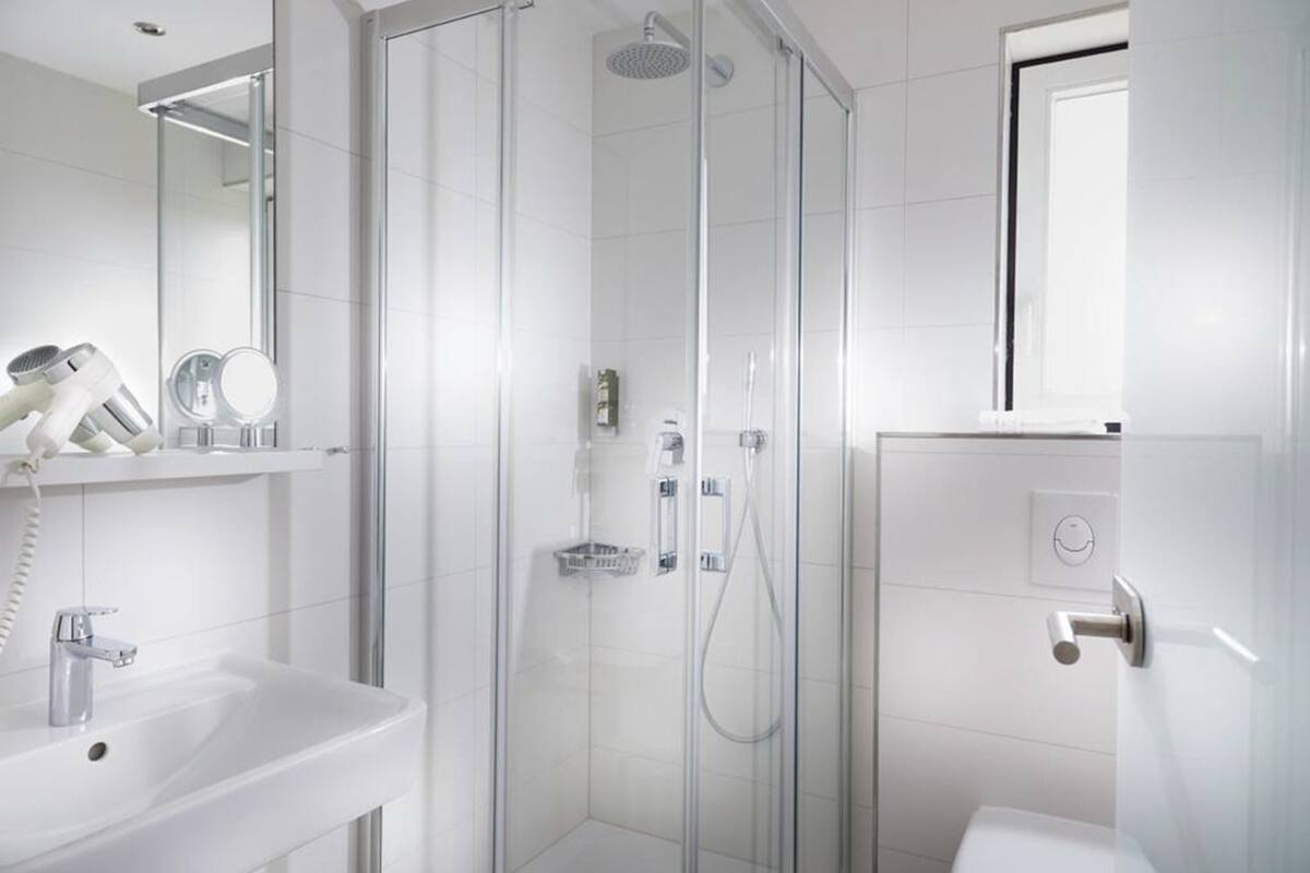 free toiletries, hair dryer, bathrobes, slippers