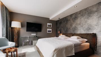 Deluxe-dupleks - mezzanin | Premium-sengetøj, senge med madrasser af memory foam, individuelt design
