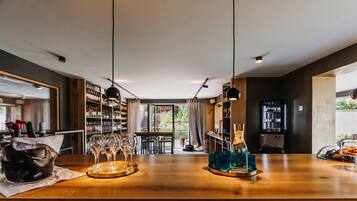 Tapas bar, garden views, open daily