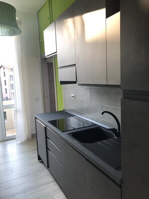 Studio, 1 Bedroom | Private kitchen | Full-size fridge, stovetop, espresso maker, coffee/tea maker - Politecnico apartment (Milan)