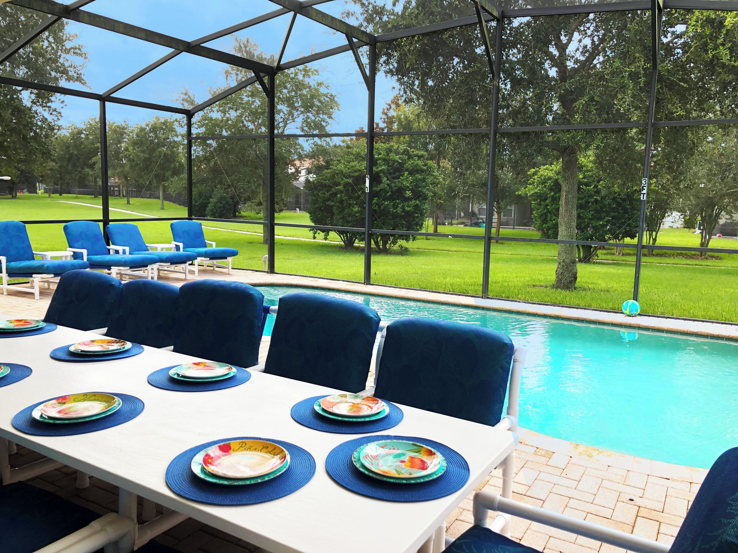 A heated pool