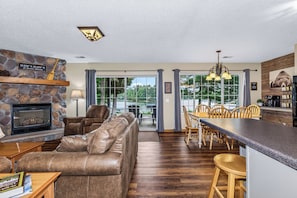TV, fireplace, DVD player