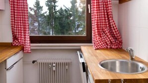Apartment, 1 Bedroom, Balcony | Private kitchen | Coffee/tea maker, fridge, stovetop, electric kettle - Apartment Alpina (Winterberg)