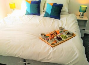 2 bedrooms, premium bedding, individually decorated