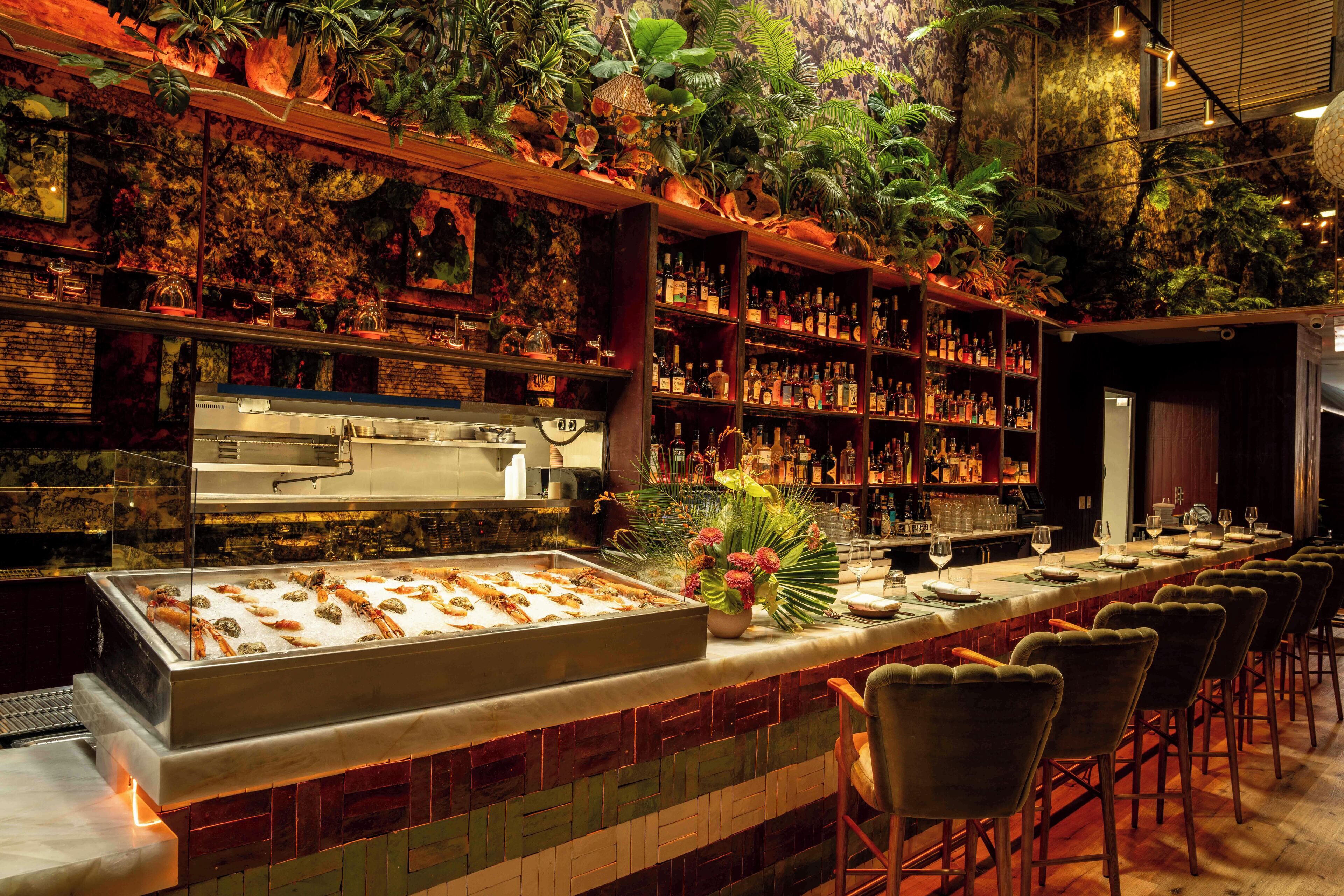 caribbean cuisine, garden views