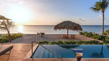 Accommodatie ligt op het strand