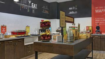 Free daily self-service breakfast