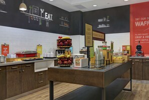 Free daily self-serve breakfast