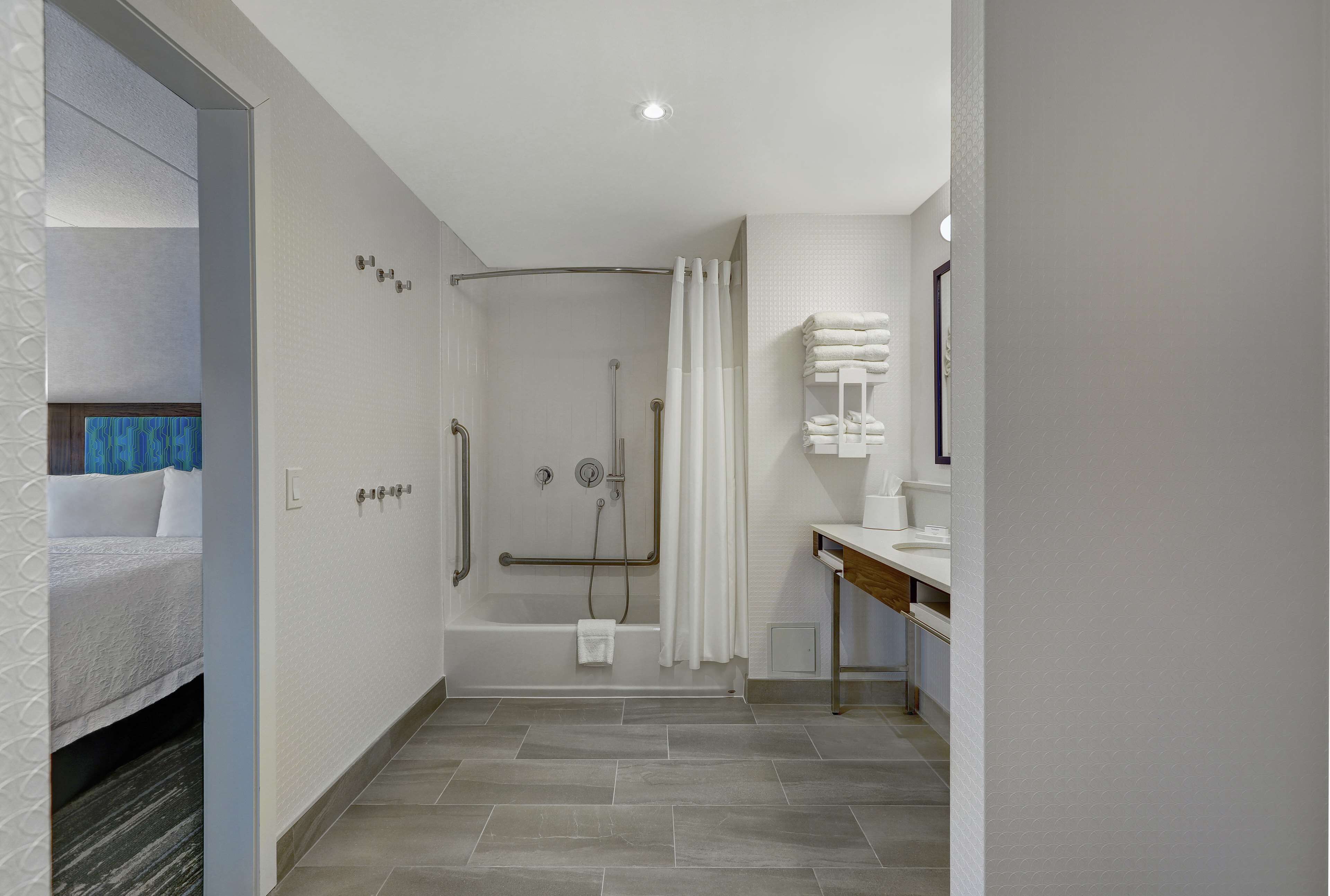 room, 2 queen beds, accessible, bathtub | bathroom | free toiletries, hair dryer, soap, shampoo