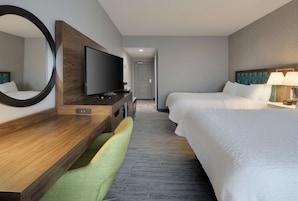 Room, 2 Queen Beds, Refrigerator | Hypo-allergenic bedding, desk, blackout drapes, iron/ironing board