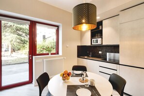Apartment, 1 Schlafzimmer (Bainsizza 3/4) | Eigene Kochnische | Herdplatte, Kochgeschirr/Geschirr/Besteck