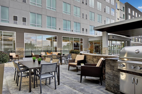 Outdoor banquet area