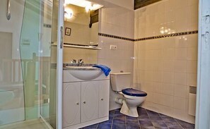 Cottage (Mondarrain) | Bathroom | Shower, hair dryer, toilet paper - Gite la Petite Rhune (Sare)
