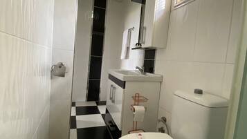 Double or Twin Room | Bathroom | Shower, hair dryer, towels, soap