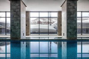 Indoor pool, open 6:00 AM to 9:00 PM, pool loungers - Park Hyatt Niseko Hanazono (Kutchan)