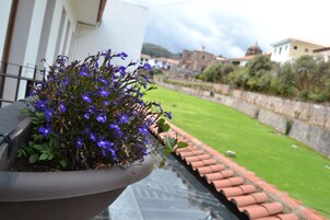 Utsikt mot landet från boendet