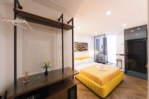 Habitació doble Deluxe | 1 dormitori, roba de llit d'alta qualitat i cobrellits 
