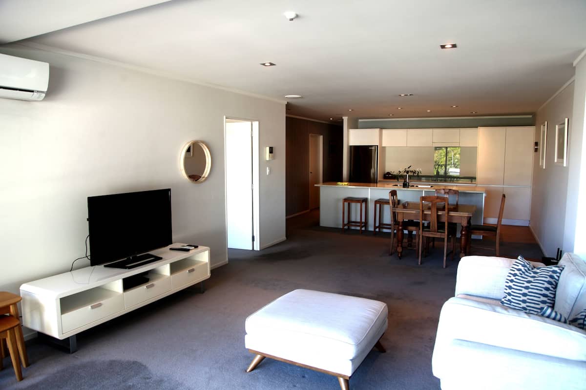 Two Bedroom Town View | Living area | Flat-screen TV, DVD player