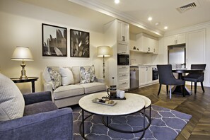 Luxury Apartment, 1 Bedroom | Living area | Smart TV - The Arbour Boutique Apartments (East Toowoomba)