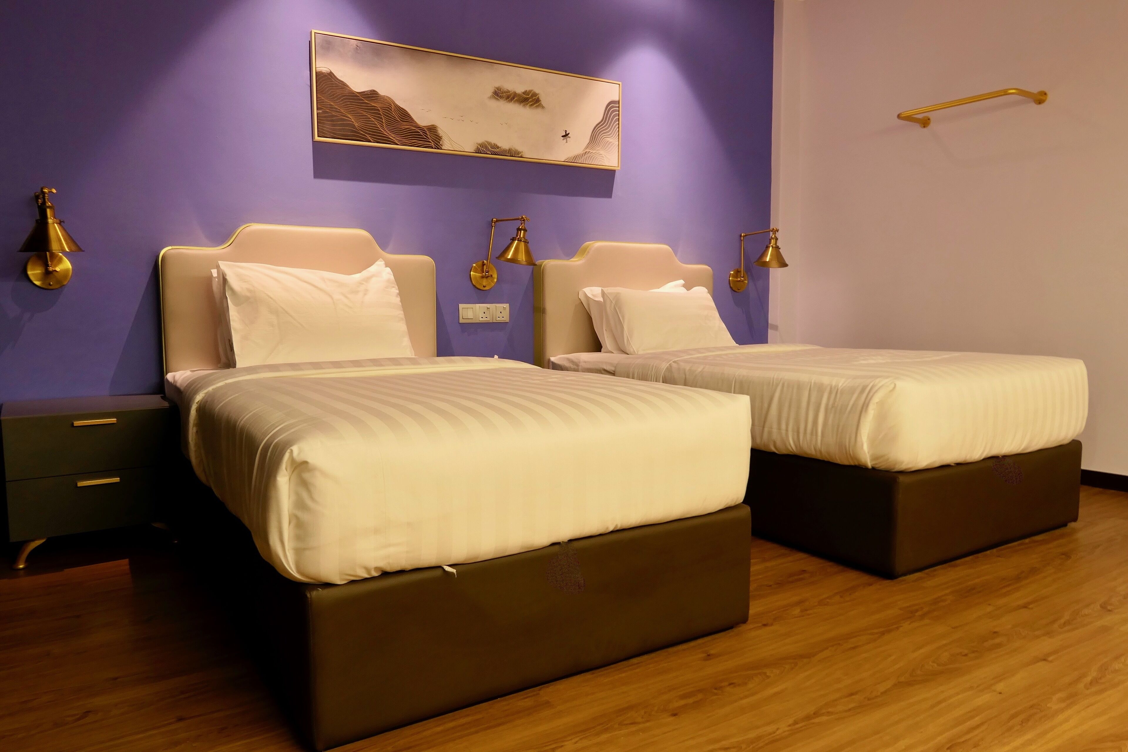 counselor room (twin) | in-room safe, desk, laptop workspace, iron/ironing board