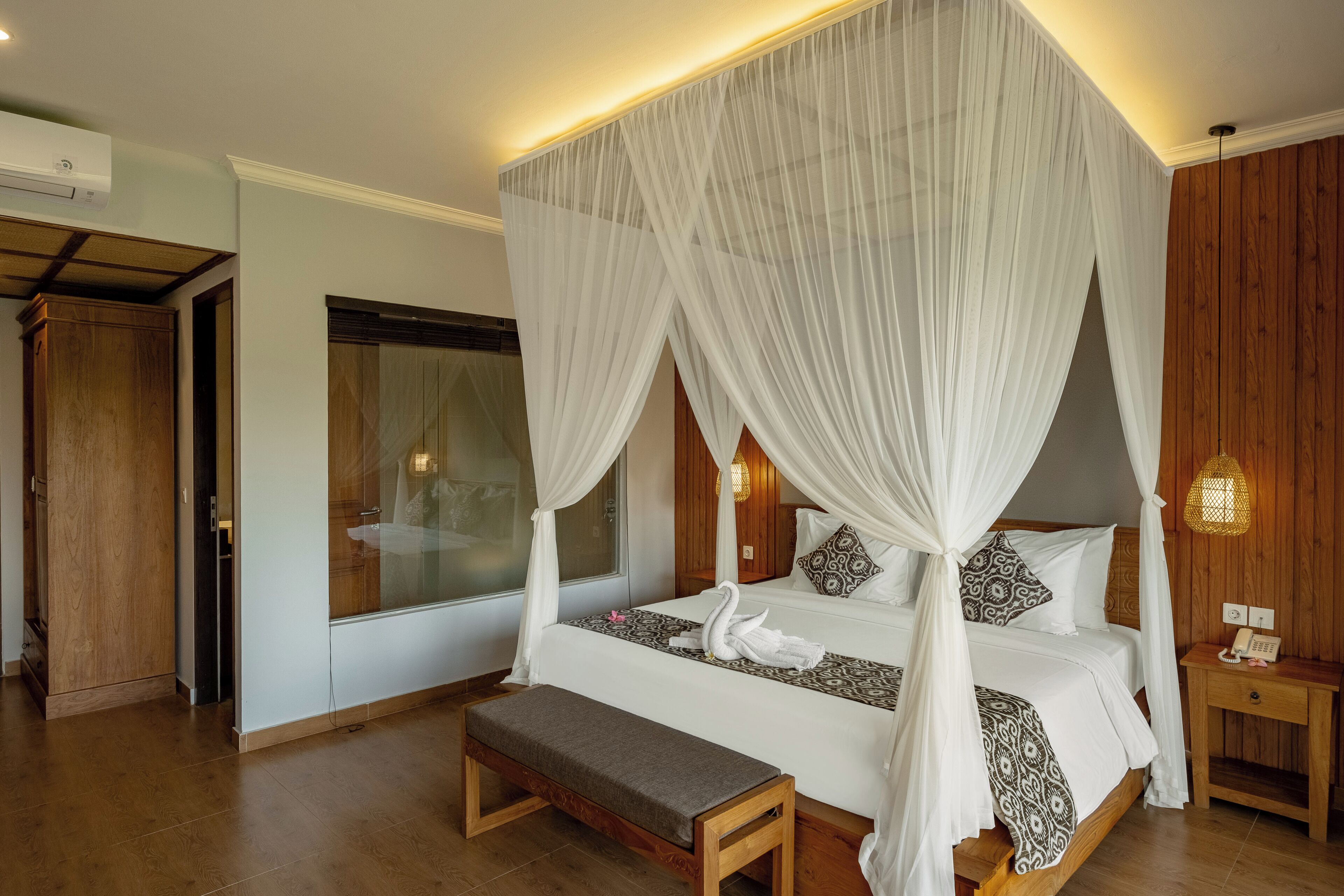 Deluxe Room Balcony with Rice Field View