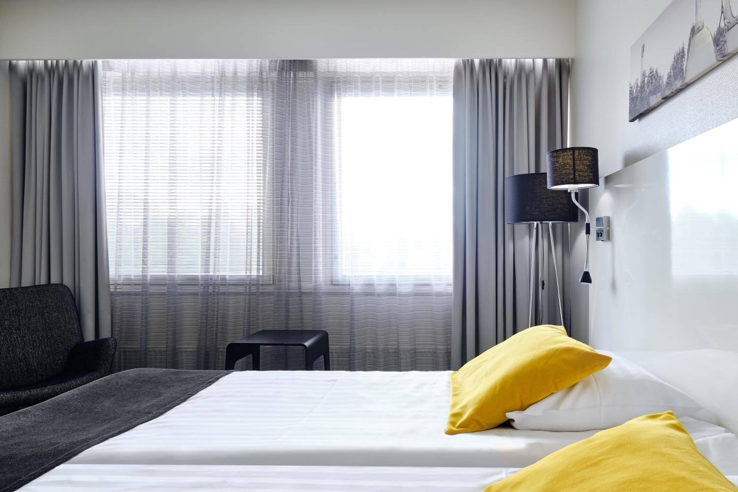 in-room safe, desk, blackout curtains, iron/ironing board