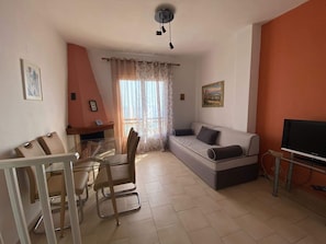 Apartment, 2 Bedrooms, Sea View | Living area | Flat-screen TV - Corfu Island Apartment 91 (Corfu)