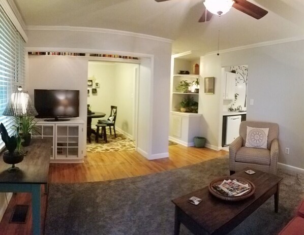 TV, ping pong, books