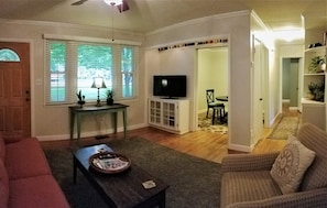 TV, ping pong, books