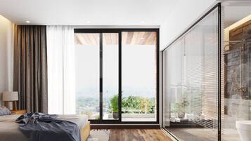 Premium bedding, down duvets, pillow-top beds, desk