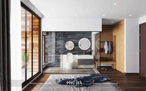 シャワー、レインフォールシャワー、バスアメニティ (無料)、ヘアドライヤー