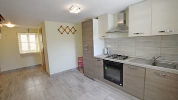 Private kitchen | Fridge, microwave, oven, stovetop