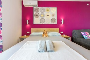 2 bedrooms, desk, soundproofing, iron/ironing board