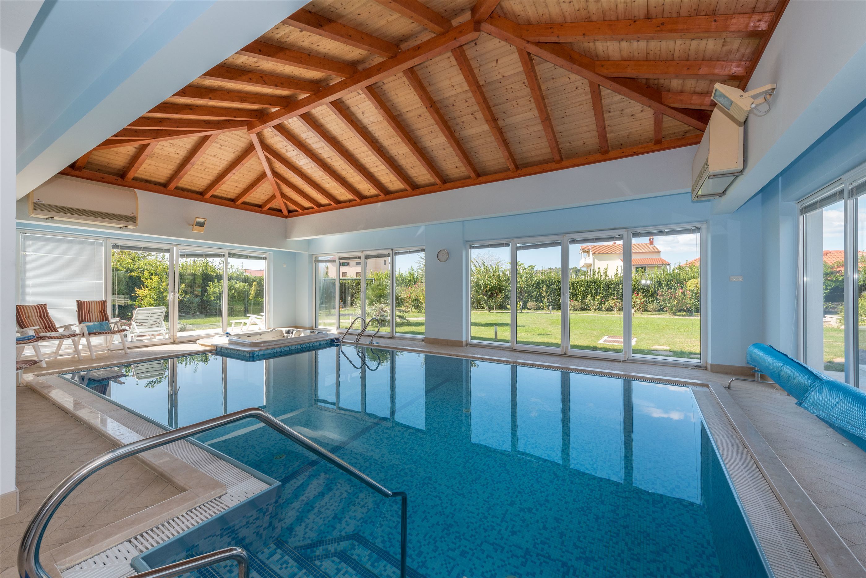Indoor pool, a heated pool
