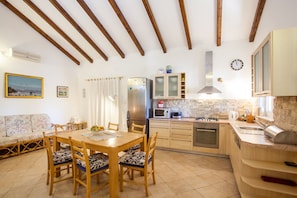 Private kitchen | Fridge, microwave, oven, stovetop - Villa Rosada (Vela Luka)