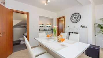 Villa | Private kitchen | Espresso maker, fridge, microwave, oven