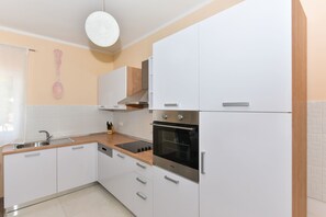 Private kitchen | Fridge, microwave, oven, stovetop - Villa Rafajela (Privlaka)