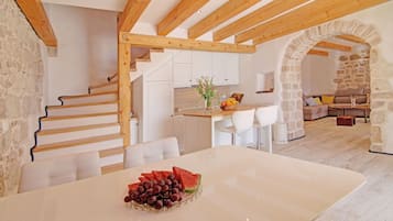 Villa | Private kitchen | Fridge, oven, stovetop, dishwasher